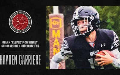 HAYDEN CARRIERE AWARDED GLENN ‘KEEPER’ MCWHINNEY SCHOLARSHIP